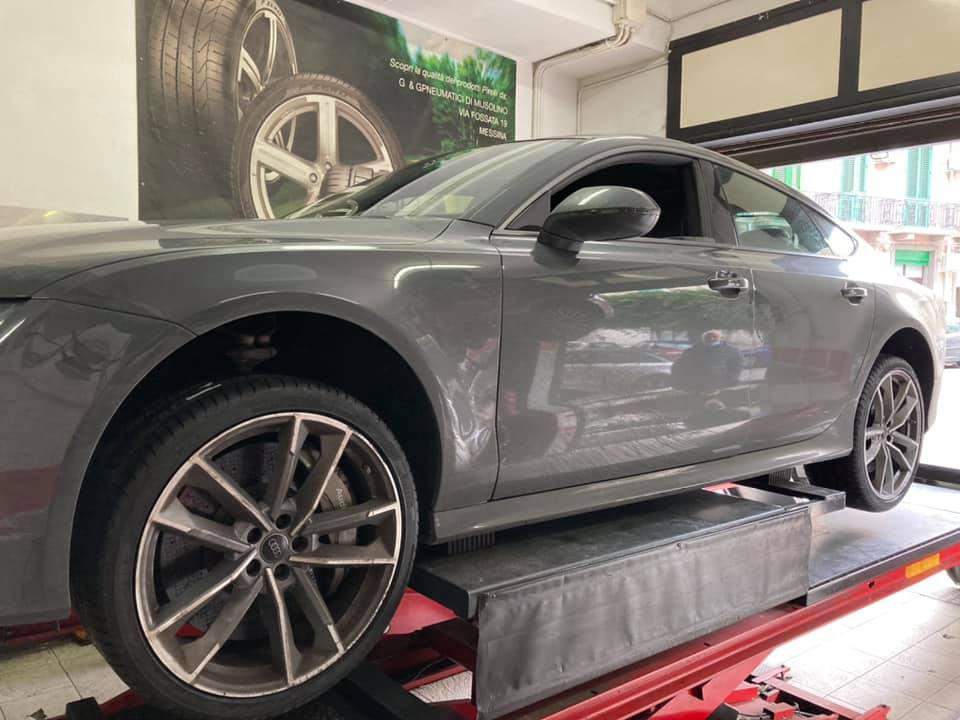 Rettifica cerchi in lega su Audi a Messina